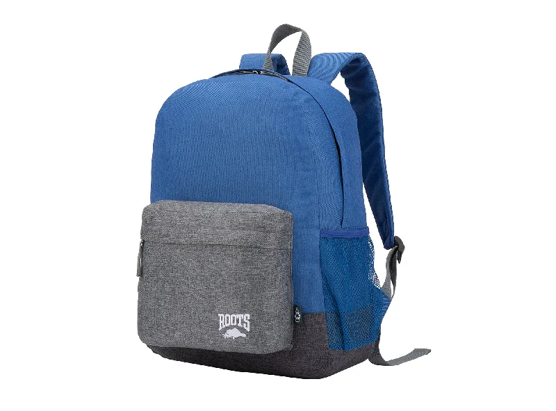 ROOTS BLUE AND GREY BACKPACK