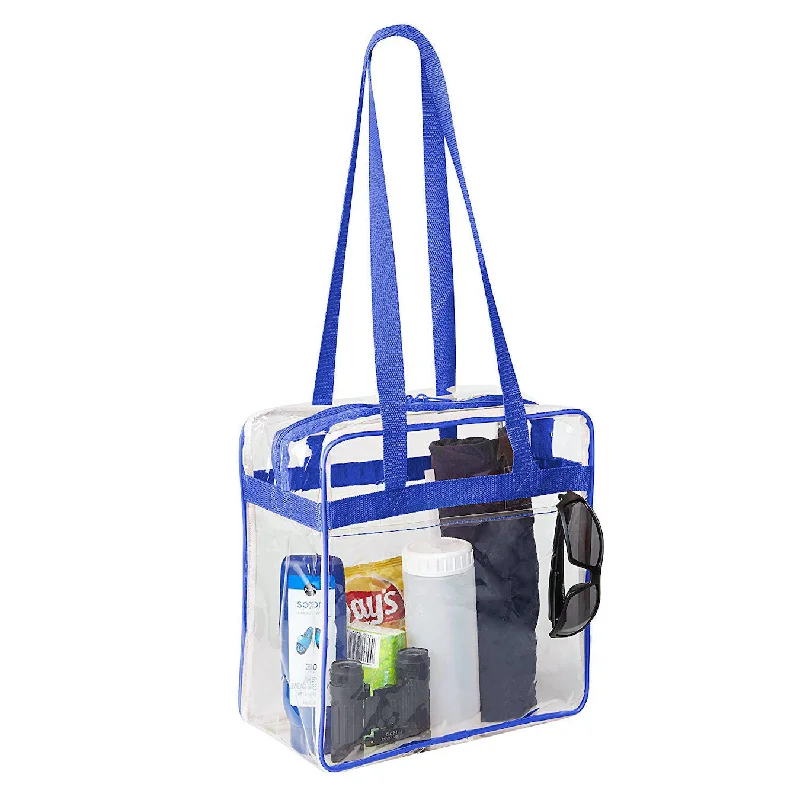 12 x 12 x 6 Stadium Bag with 35-inch Long Handles - Royal Blue Trim (1401-ROY)