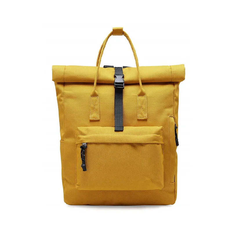 15" Yellow Color Rolltop School Laptop Backpack