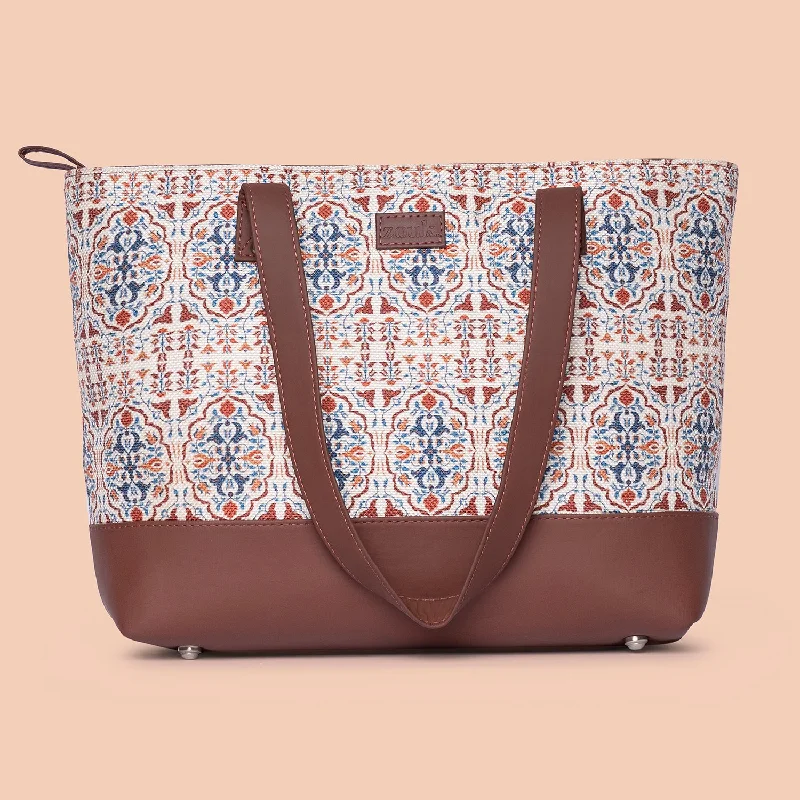 Agra Florals Shoulder Tote Bag