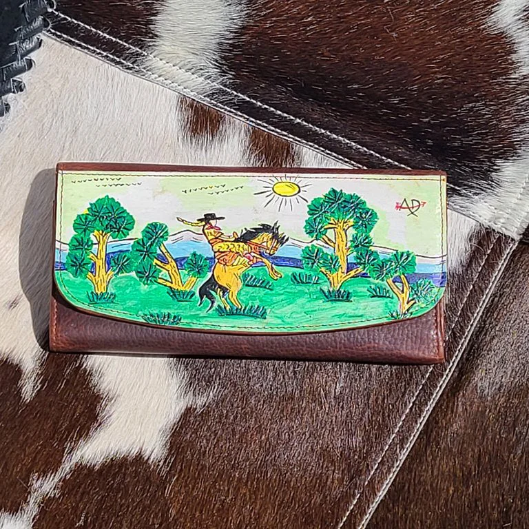 American Darling Bronc Painted Wallet