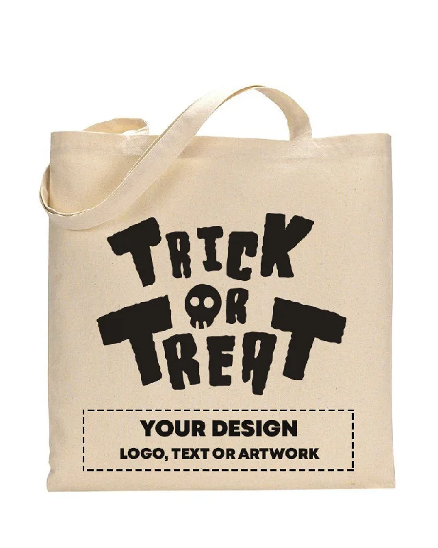 Black Color Trick or Treat - Halloween Tote Bags