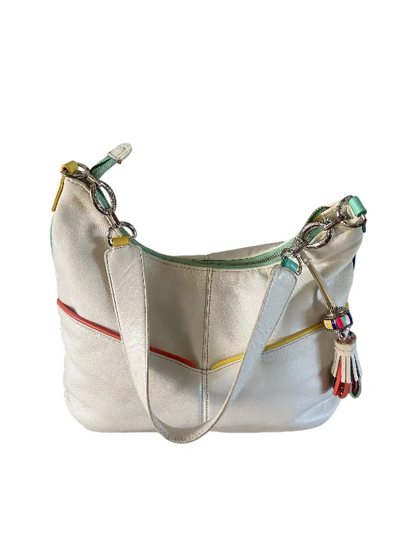 Brighton White Leather Handbag