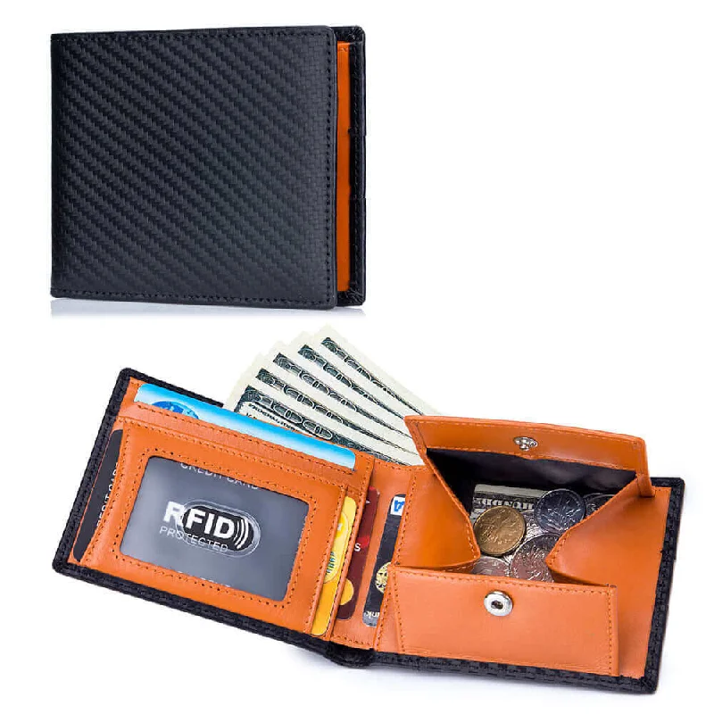 Carbon Fiber Leather RFID Wallet NZ