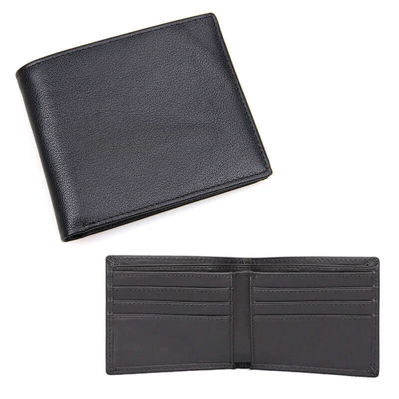 Men's Black Bifold Leather Wallet NZ