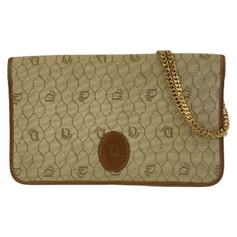 Dior Vintage Honeycomb Canvas Shoulder Bag