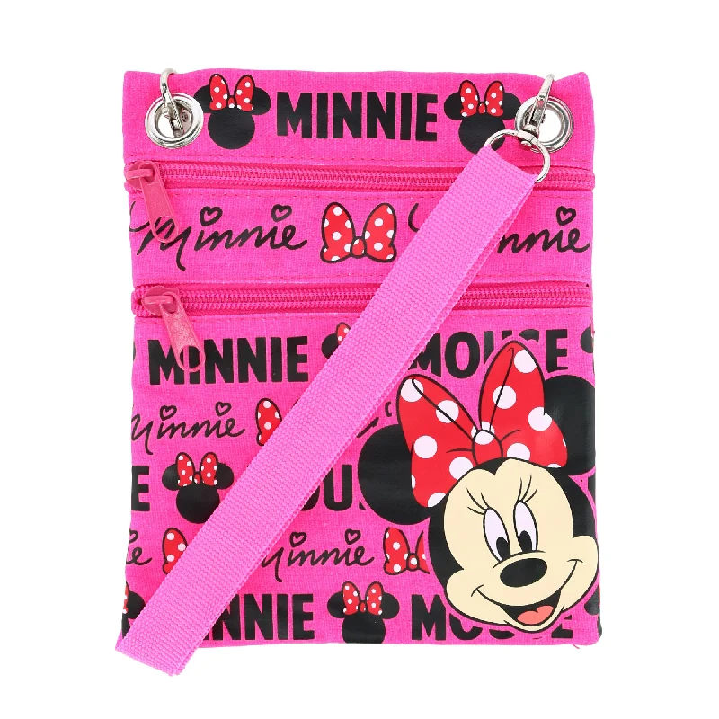 Disney Minnie Mouse Ears & Bow Passport Crossbody Bag