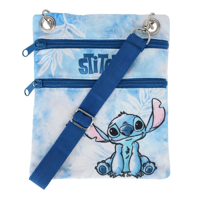 Disney Stitch Blue Passport Crossbody Bag