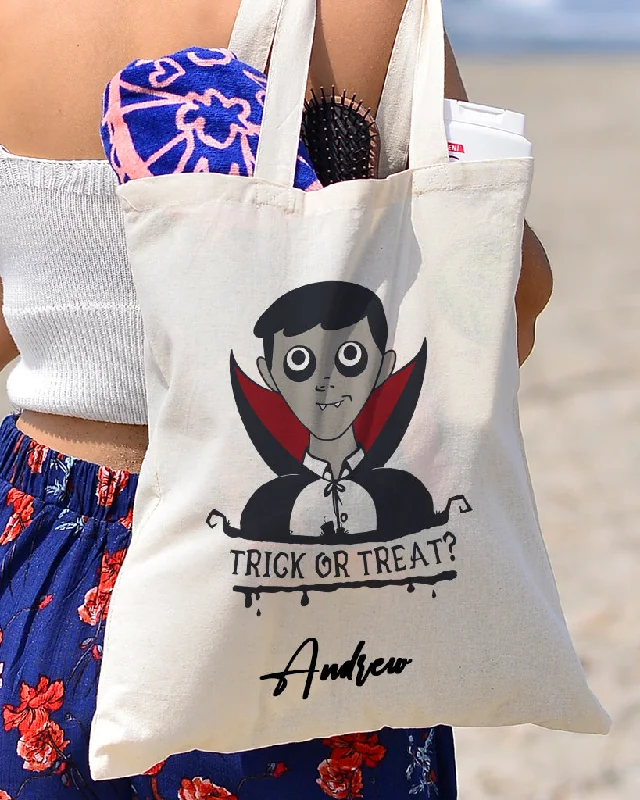 Dracula Trick or Treat? - Halloween Tote Bags