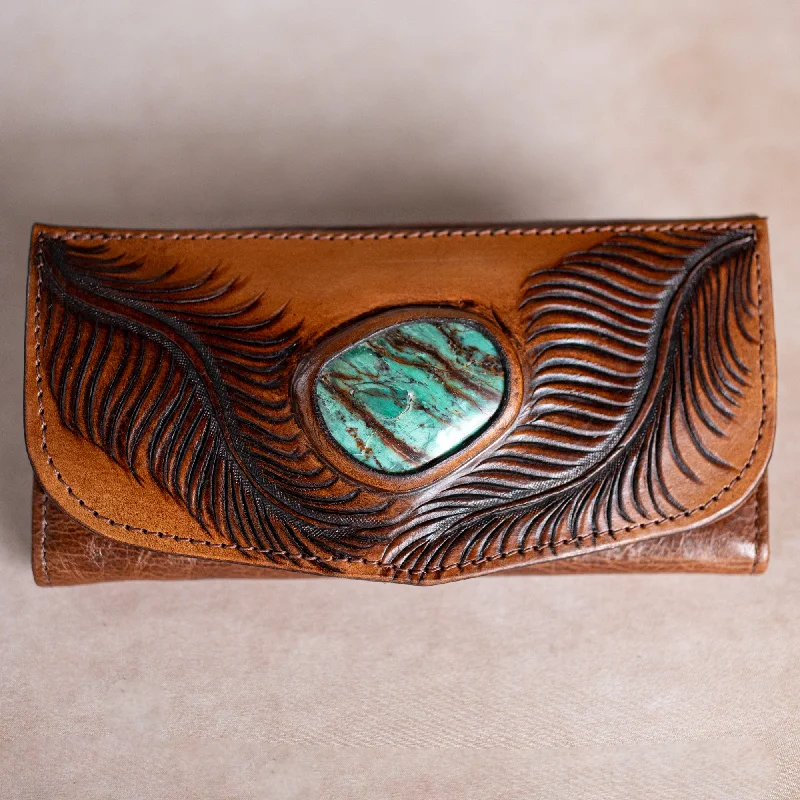 Eagle Feather Wallet with Dragon Stone