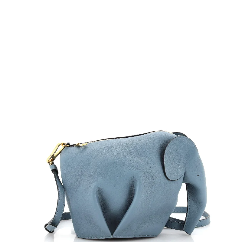 Elephant Crossbody Bag Leather Mini