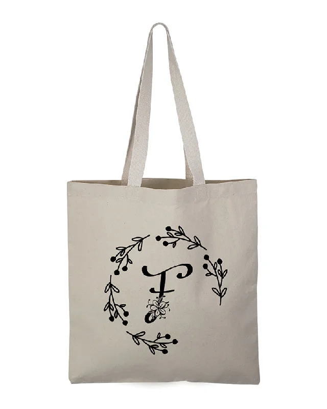 ''F'' Letter Initial Canvas Tote Bag - Initials Bags