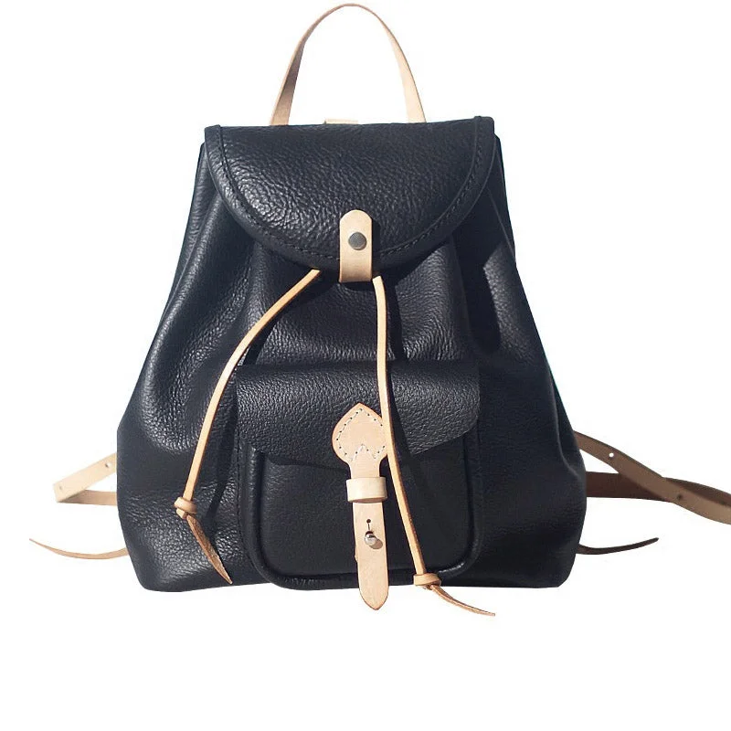 Fashion Womens Black Leather Backpack Bag Purse School Backpacks for Women