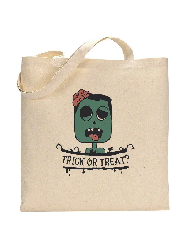 Zombie Trick or Treat? - Halloween Tote Bags