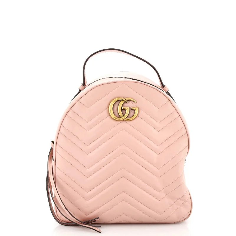 GG Marmont Backpack Matelasse Leather Small