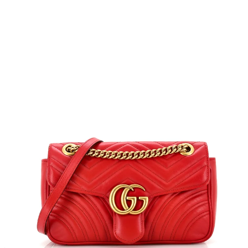 GG Marmont Flap Bag Matelasse Leather Small