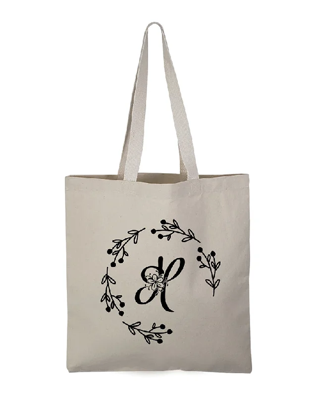 ''H'' Letter Initial Canvas Tote Bag - Initials Bags