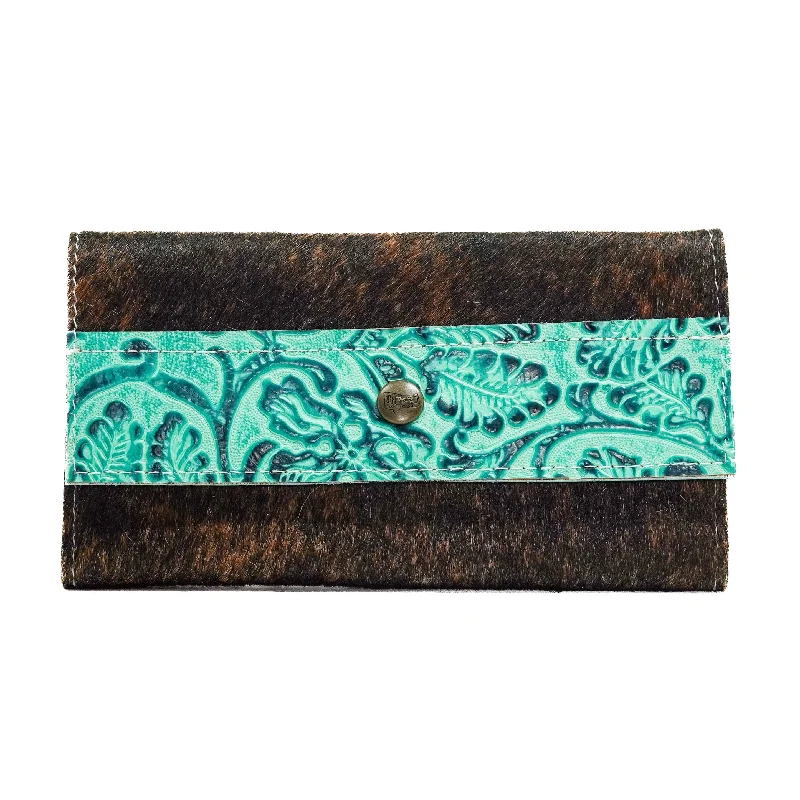 Kacey Wallet - Dark Brindle w/ Sea Glass Tool