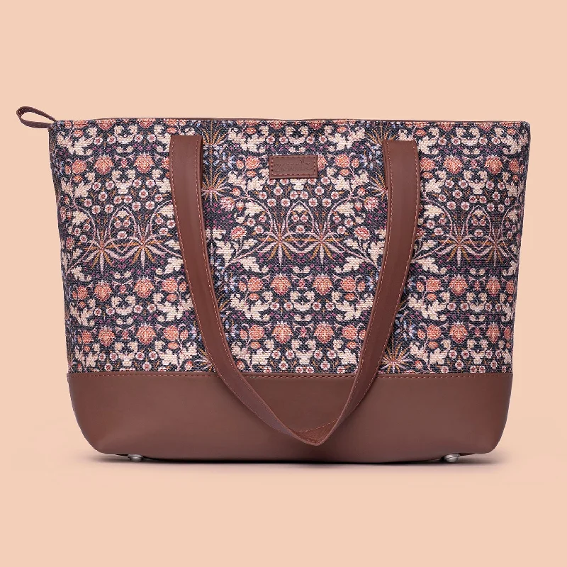 Kashmir Blooms Shoulder Tote Bag