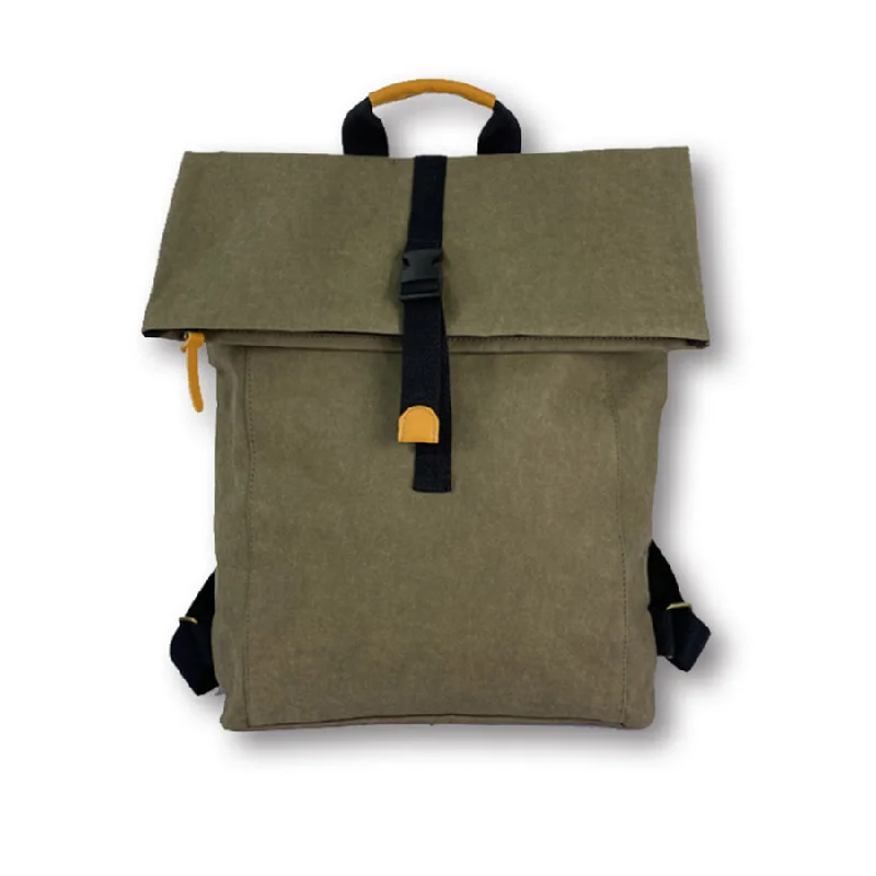 Roll Top Smart School Washable Kraft Paper Backpack