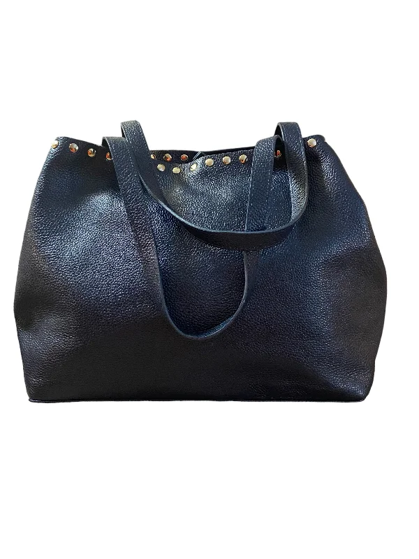 Laggo Navy Leather Hobo Bag