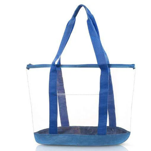 Large Clear Tote Bag with zipper closure (CH-706-ROY)