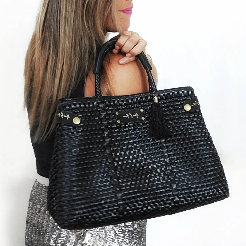 Less Pollution Convertible Handbag-Luxury Black