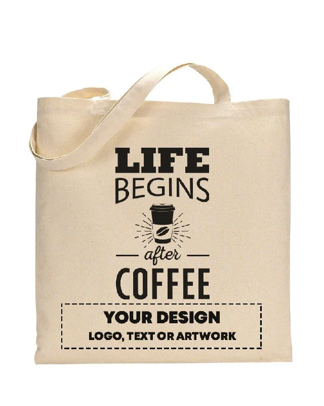 Life Begins After Coffee Design - Coffee Shop Tote Bags