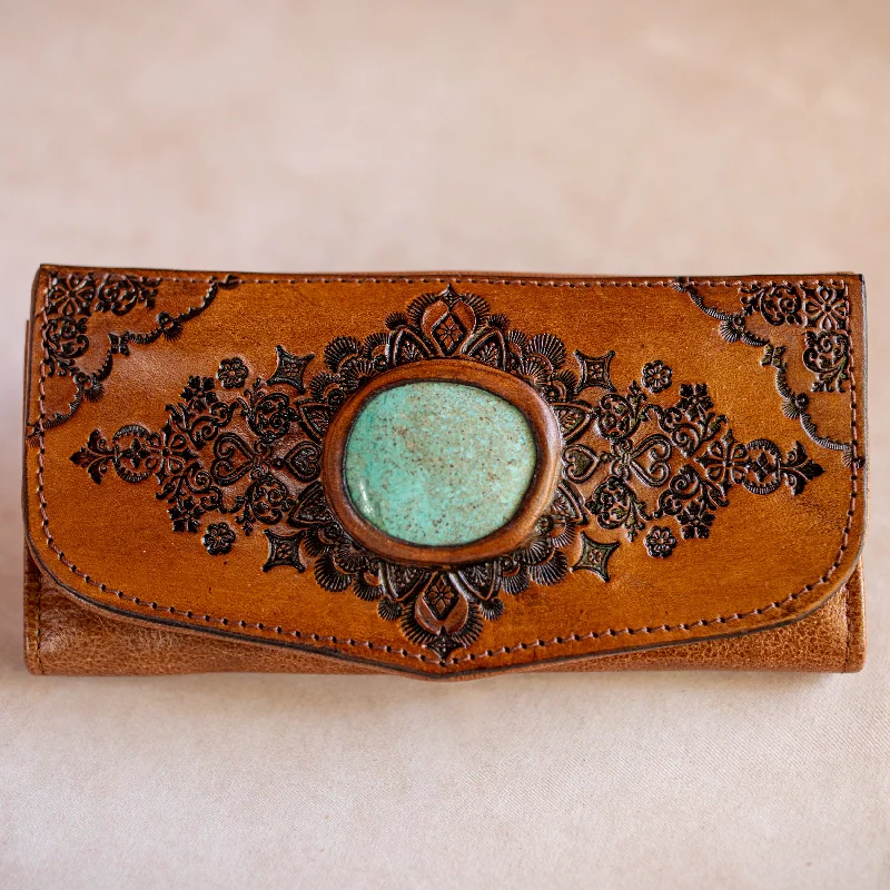 Mandala Wallet with Mexican Turquoise