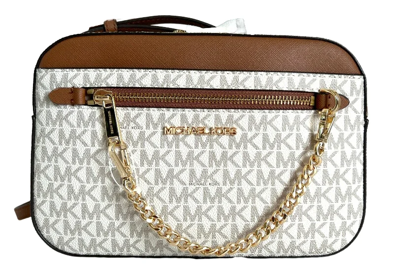 Michael Kors Jet Set East West Chain Signature MK Crossbody Bag