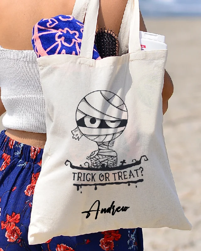 Mummy Trick or Treat? - Halloween Tote Bags