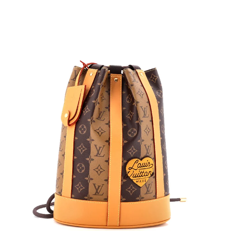 Nigo Randonnee Backpack Limited Edition Stripes Monogram Canvas