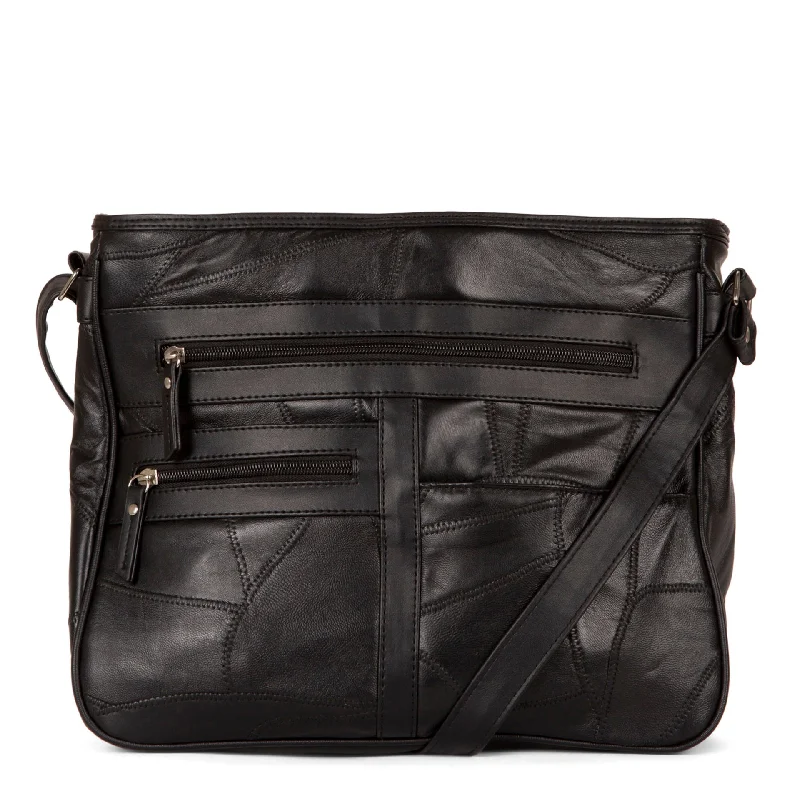 Patch Leather RFID Crossbody Bag