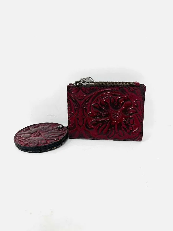 Patricia Nash Oxblood Tooled Leather Designer Wallet