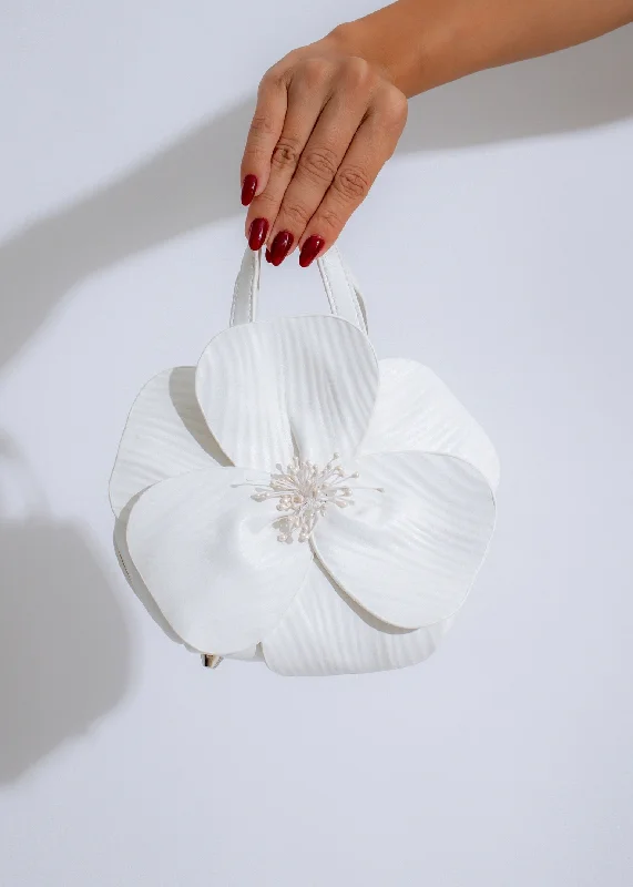 Petal Perfection Handbag White