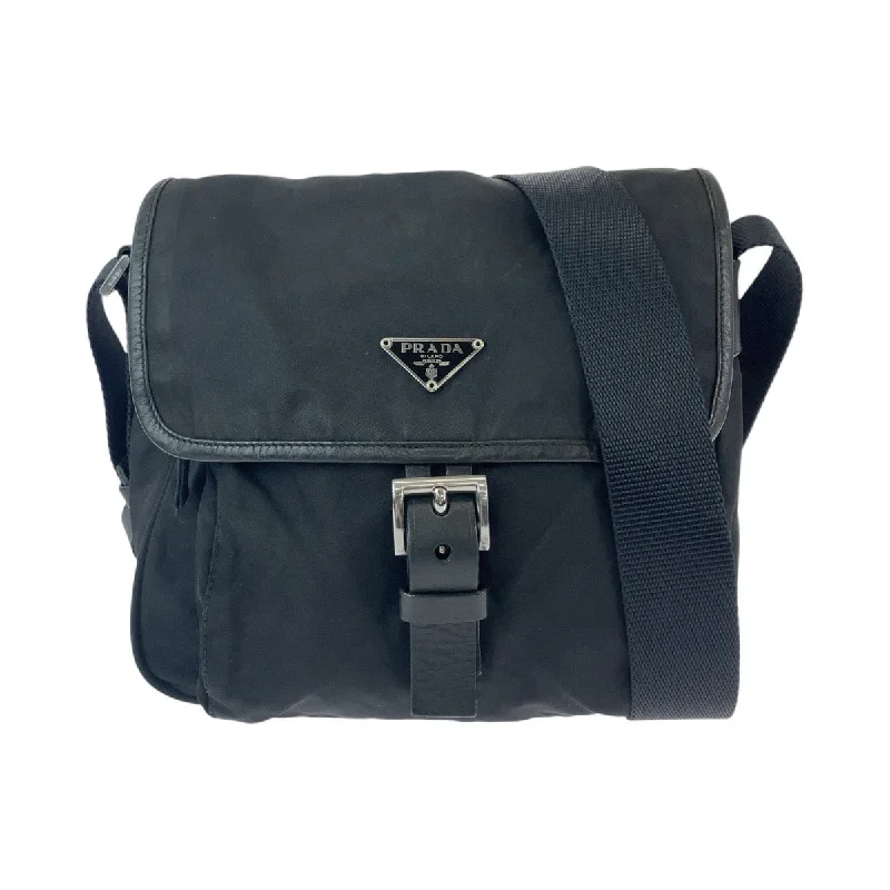 Prada Nylon Tessuto Triangle Logo Messenger Bag