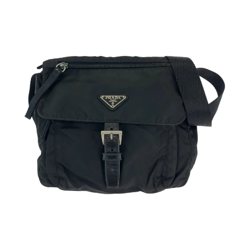 Prada Nylon Tessuto Triangle Logo Messenger Bag