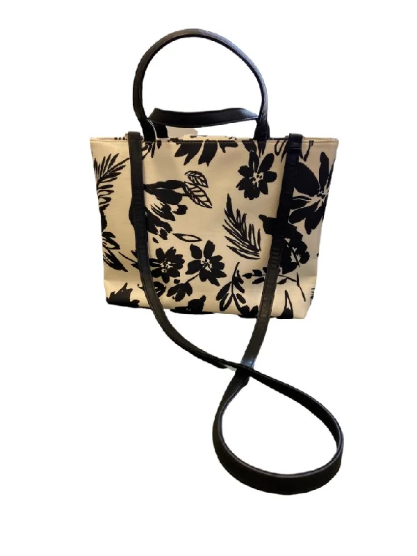 Preston York Black and Cream Floral Purse