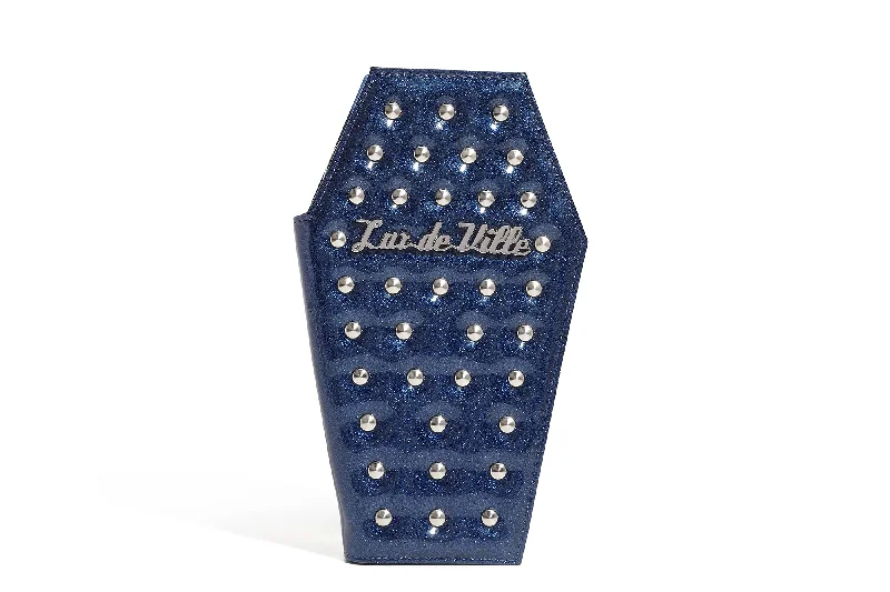 Royal Blue Studded Coffin Wallet