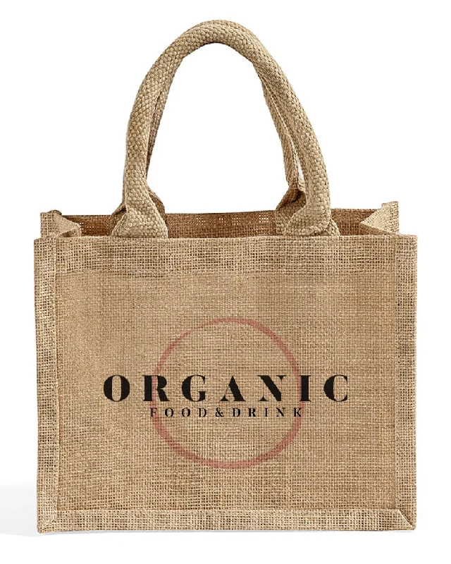 Rustic Wedding Favor Burlap Bags - Customized Canvas Tote Bags With Your Logo - TJ908