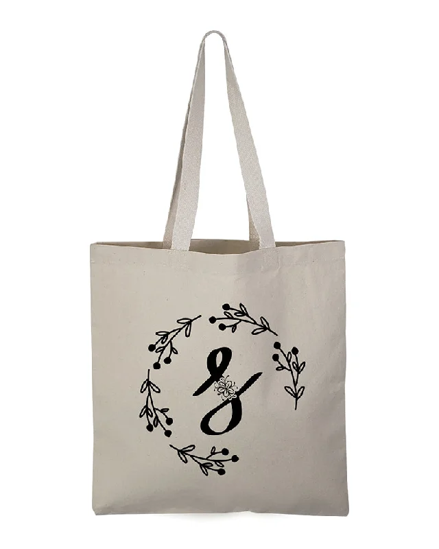 ''S'' Letter Initial Canvas Tote Bag - Initials Bags