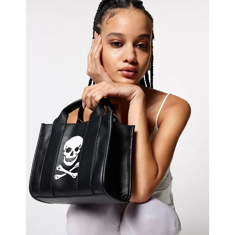 Skully Deboss Mini Tote Black