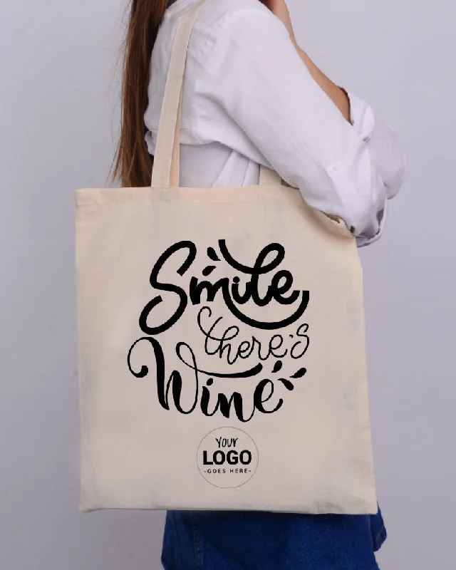 Smile There's Wine Design - Winery Tote Bags