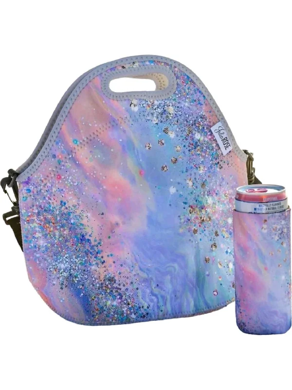 Sparkle Waterproof Lunch Tote Bag In Multi-Colored