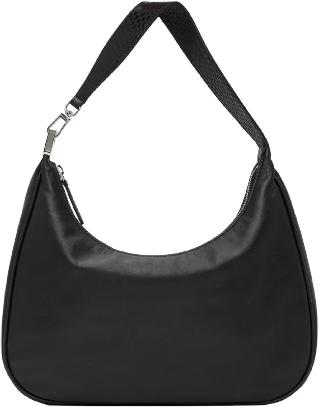 STAUD Women's Black Sylvie Leather Shoulder Handbag