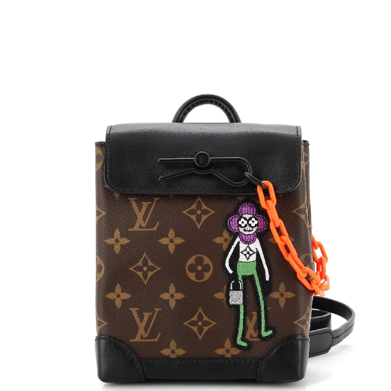 Steamer Bag Monogram Canvas with LV Friends Patch XS