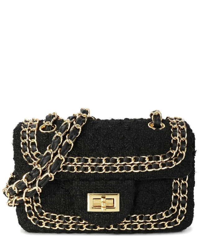 Tiffany & Fred Paris Wool & Leather Crossbody