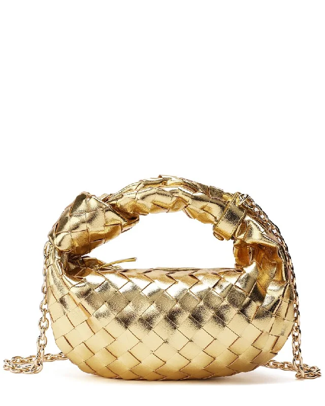 Tiffany & Fred Paris Woven Leather Knot Handle Crossbody