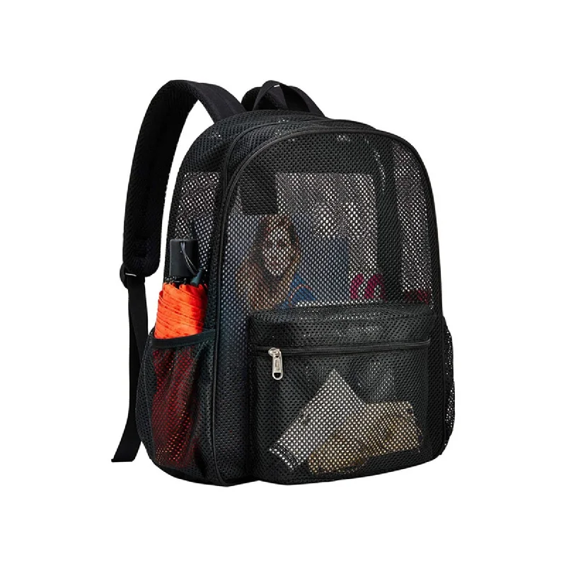 Transparent Mesh Backpacks with Padded Straps