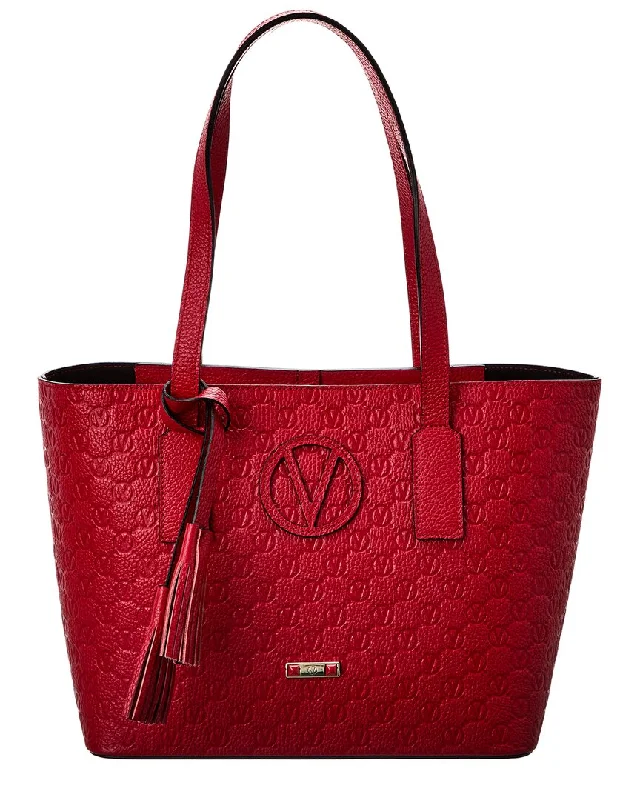 Valentino by Mario Valentino Prince Medallion Leather Tote